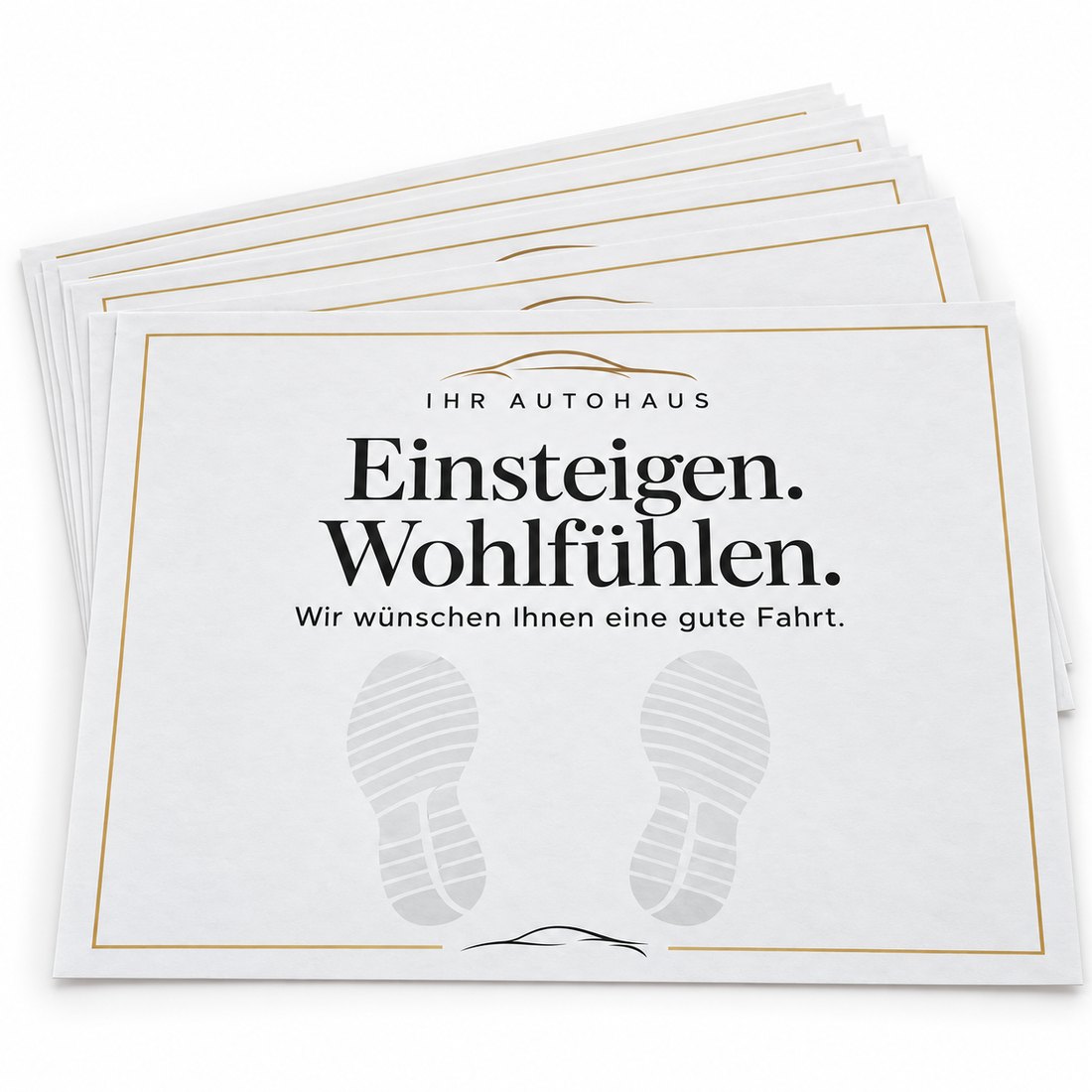 Papierfußmatten weitere Ansicht