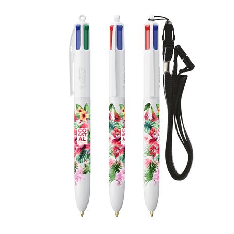 BIC® 4 Colours® Kugelschreiber + Lanyard
