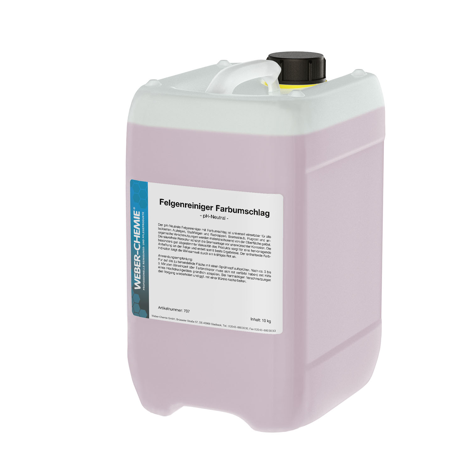 707-Felgenreiniger_Farbumschlag_10LK WEBER CHEMIE - Felgenreiniger mit Farbumschlag - pH-Neutral - – Bild 1